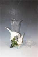 Swan Vase, Avon for Fostoria Bowl