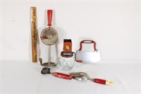 Lot of Red Handle Kitchen Tools /5