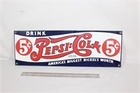 Pepsi Cola 5 Cent Advertising Wall Sign