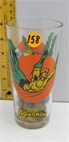 1976 AQUAMAN PEPSI GLASS FULL OF VTG MARBLES