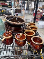 Large lot of brown drip hull and other