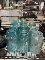 Large lot of antique jars