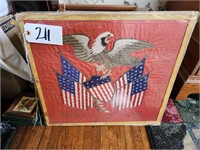 Embroidered Americana. Antique, Unframed