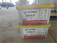 2-U2 Fasteners 5/16 x 4 in construction screws