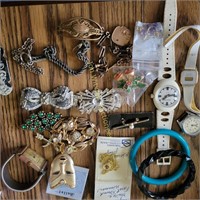 Vtg Costume Jewelry and Watches