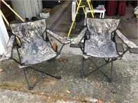 Pair of Mossy Oak Camo Folding Camp Chairs