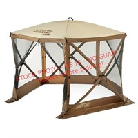 CLAM QuickSet Ve Gazebo Canopy Shelter,brown
