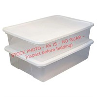 2ct./lids Homz Snaplock 28qt Under Bed Container