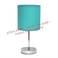 Simple Designs 11.89 in Mini Table Lamp, blue