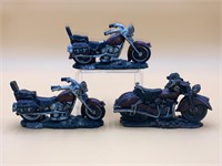 Set Of Resin Motorcycle Figures