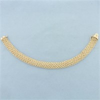 Wide Rope Link Bracelet in 14k Yellow Gold