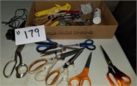 Flat of Scissors, Clippers, Snippers & more