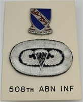 U.S. Army 508th Airborne Infantry Oval & DUI