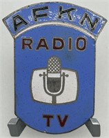 Armed Forces Radio TV Korea Clutch-Back Crest