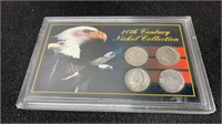 20th Century Nickel Collection In Hard Plastic Cas