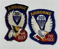 503rd ABN. RCT & AIR "The Rock" Pocket Patches
