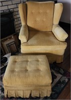 Wide Wale Cordoroy Chair & Ottoman