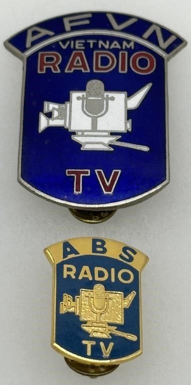 AFVN & ABS Radio TV C/B DUI’s Pins