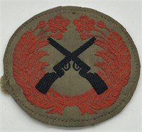 WWII Japanese Marksmanship Silk BEVo Badge