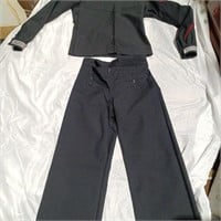 Mens Navy and White Suit