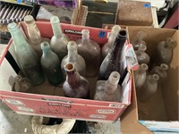 (2) boxes old bottles