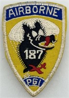 187th Para Glider INF. Yellow Wool Pocket Patch
