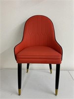 (4) Red Leather Chairs