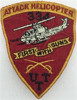 Vietnam Made 334th Attack Helicopter Cloth Patch