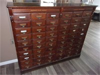 huge antique 1800's filing cabinet 68 x58 x15