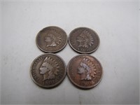 Lot of 4 1901 Indian Head Pennies