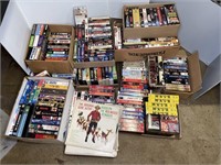 VHS TAPES - LARGE LOT & SOME RECORDS