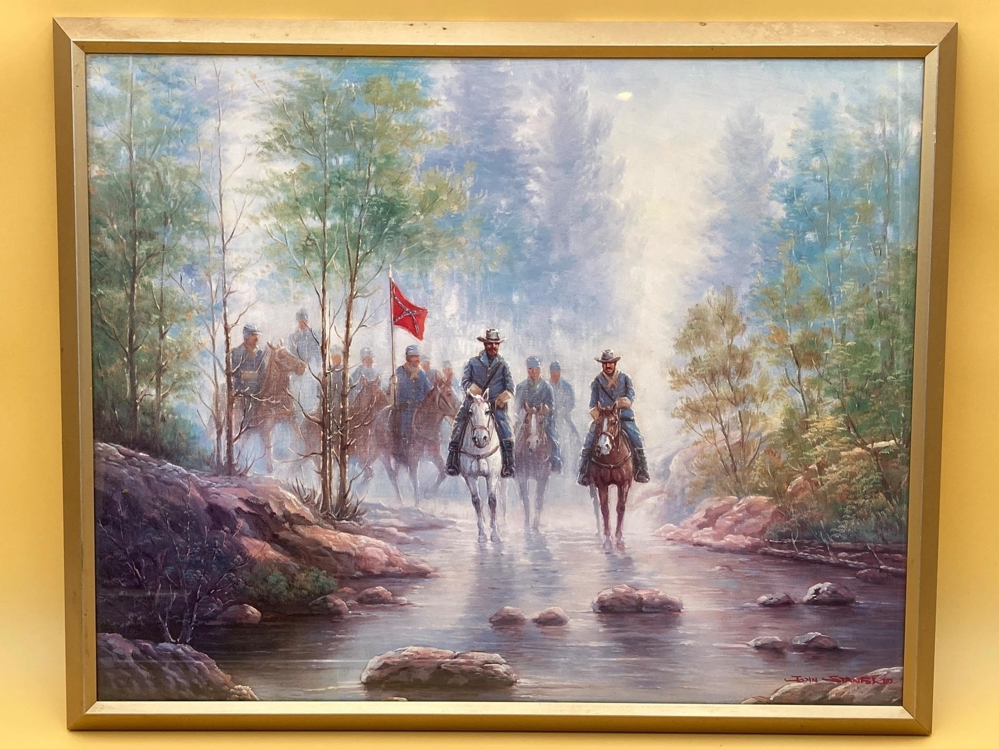 Framed 16x20” John Stanford Civil War Painting