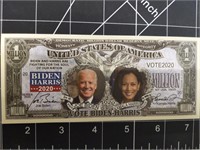 Biden Harris 2020 novelty banknote