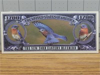 New york Eastern Bluebird Novelty banknote