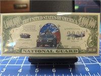 National guard novelty banknote