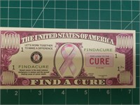 Find a cure novelty banknote
