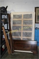 Vintage 3/4 Bed with Mattress, Head/Foot/Side
