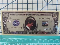 John Kerry for president banknote
