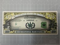 Arizona Recreational Marijuana Novelty Banknote