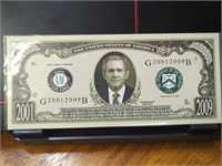 George w. Bush million Dollar Bank note