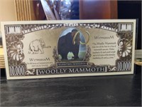 Novelty Banknote wooly mammoth
