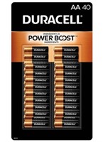 40-Pk Duracell CopperTop AA Batteries with Power