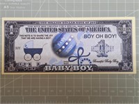 Baby boy banknote