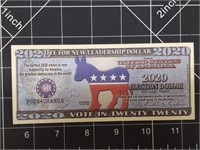 Democratic novelty banknote