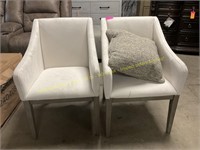 2 ct Anibecca Dining arm chairs/pillow (dirty)
