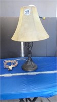 ART DECO METAL FIGURINE LAMP