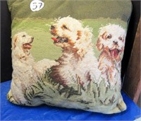 TAPESTRY-TYPE 3 DOG PILLOW