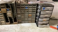(6) parts bins/screws misc lot