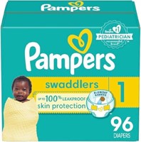 96-Pk Pampers Swaddlers Newborn Diaper, Size 1