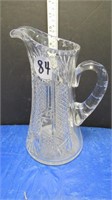 TALL CRYSTAL WATER PITCHER